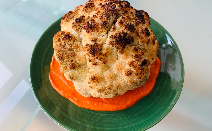 Coliflor asada entera